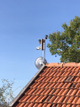 Installation carrying the webcam, directional radio and a netatmo weather station